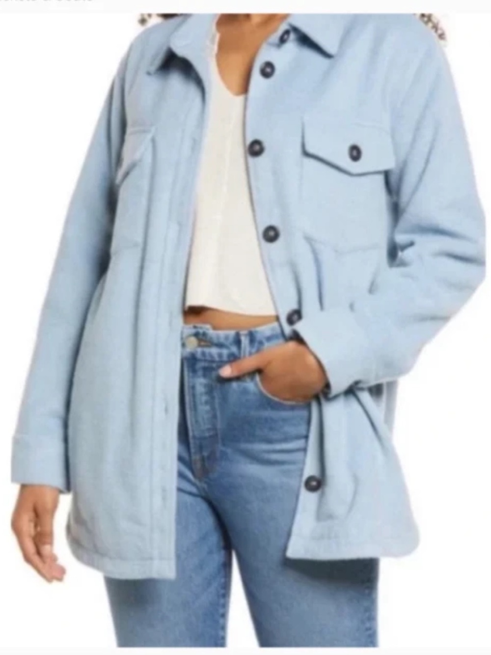 Thread & Supply Sky Blue Shirt Jacket